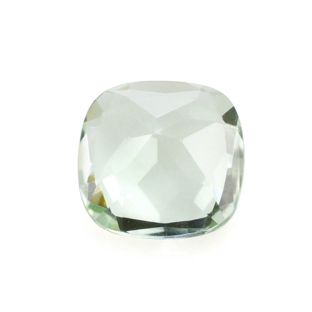 GREEN AMETHYST CUT CUSHION 6MM 1.12 Cts.