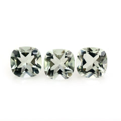 GREEN AMETHYST CUT CUSHION 6MM 1.12 Cts.