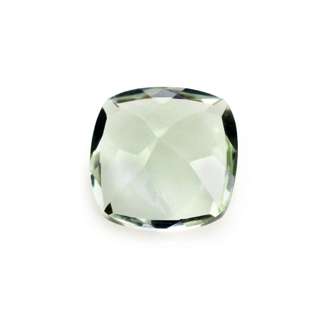 GREEN AMETHYST CUT CUSHION 6X6MM 0.85 Cts.