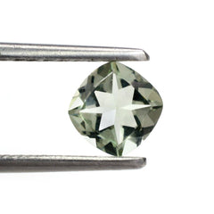 GREEN AMETHYST CUT CUSHION 6X6MM 0.85 Cts.