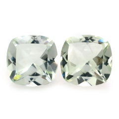 GREEN AMETHYST CUT CUSHION 6X6MM 0.85 Cts.