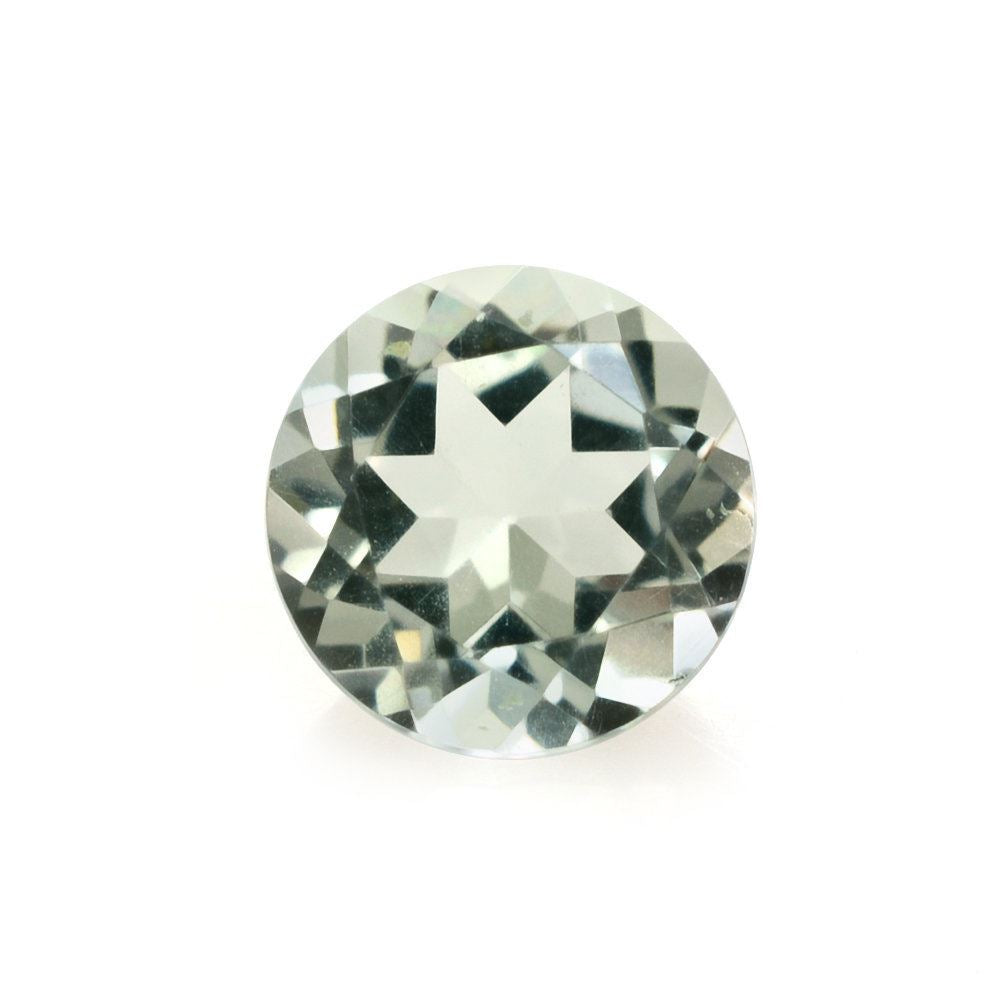 GREEN AMETHYST CUT ROUND 6.50MM (C-2/CLEAN) 0.96 Cts.