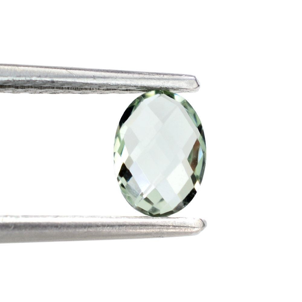 GREEN AMETHYST BRIOLETTE OVAL 7X5MM 0.70 Cts.