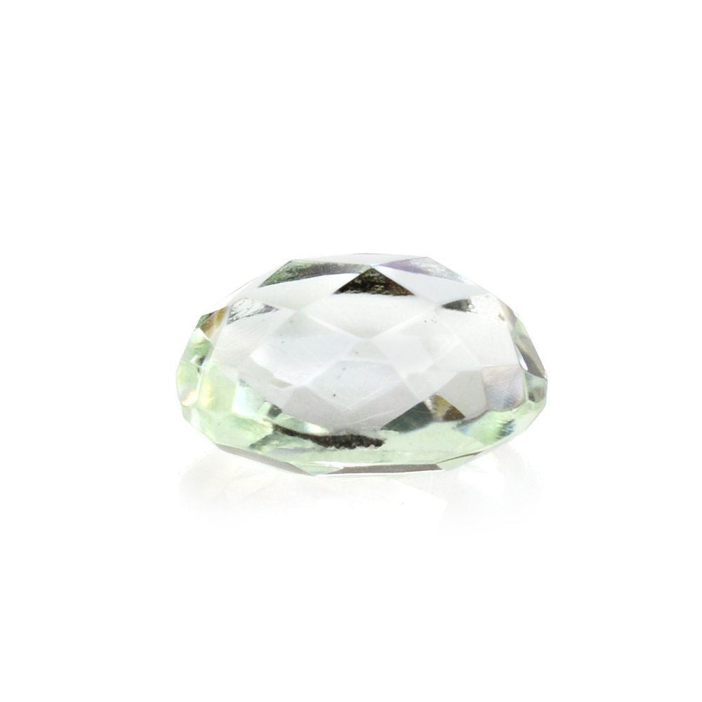 GREEN AMETHYST CHECKER CUT BACK CUT OVAL 8X5MM 1.28 Cts.