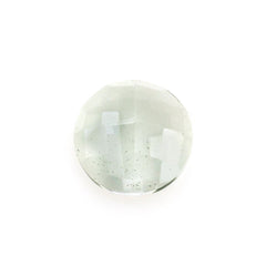 GREEN AMETHYST CHECKER CUT ROUND CAB 6MM 0.73 Cts.