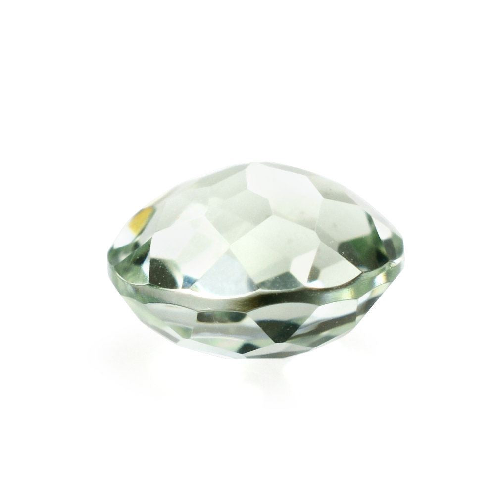 GREEN AMETHYST IRREGULAR FACT BRIOLETTE ROUND 6MM 0.80 Cts.
