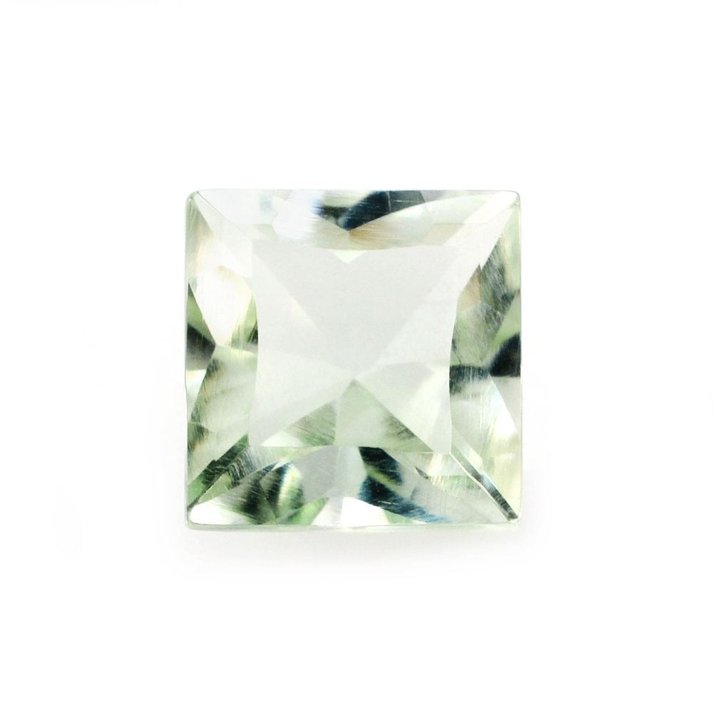 GREEN AMETHYST CONCAVE CUT SQUARE 6MM 1.10 Cts.