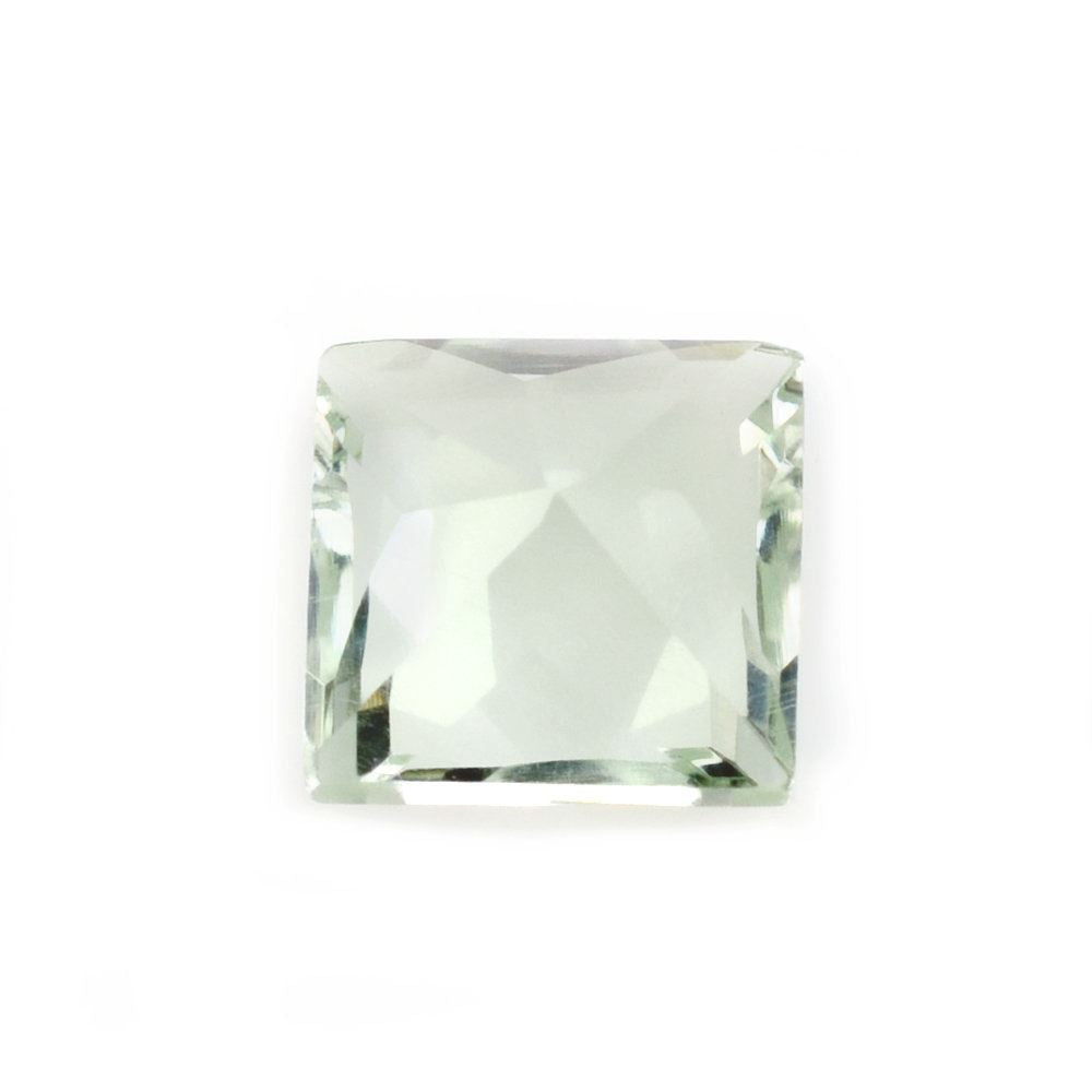 GREEN AMETHYST CONCAVE CUT SQUARE 6MM 1.10 Cts.