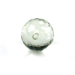 GREEN AMETHYST FACETED BALLS (HALF DRILL) 8MM 3.78 Cts.