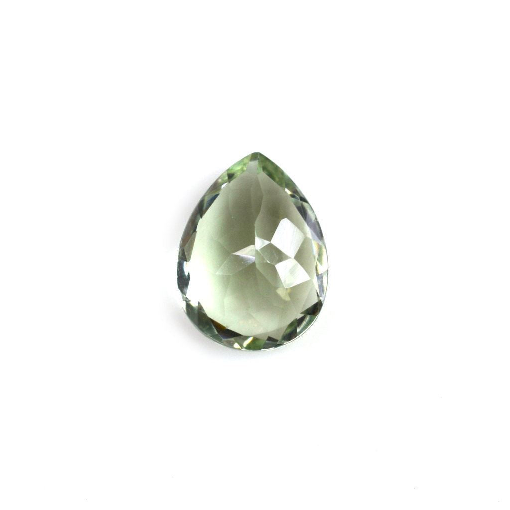 GREEN AMETHYST CUT PEAR 14X11MM 5.18 Cts.