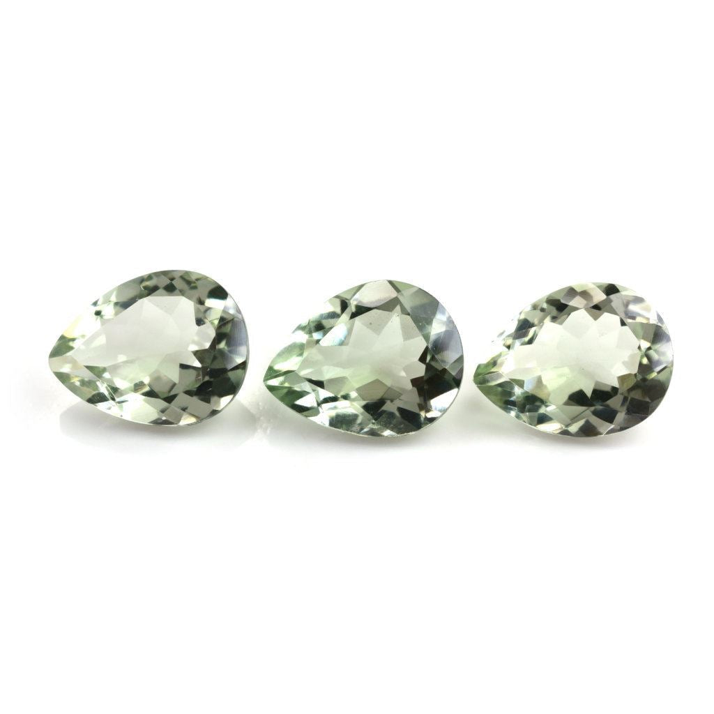 GREEN AMETHYST CUT PEAR 14X11MM 5.18 Cts.
