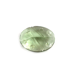 GREEN AMETHYST FLAT BUFFTOP SUPER BUBBLE OVAL 16X12MM 7.13 Cts.