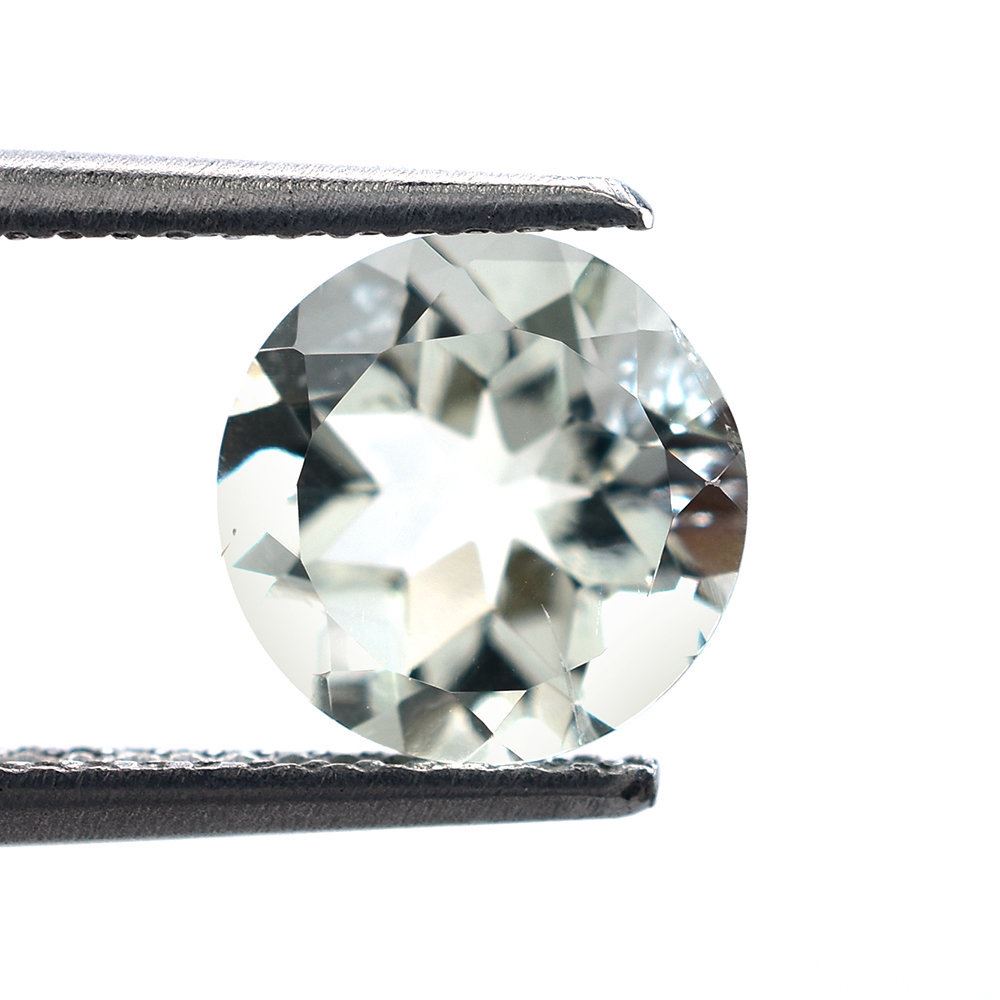 GREEN AMETHYST CUT ROUND (C-2/SI) 8.00MM 1.65 Cts.