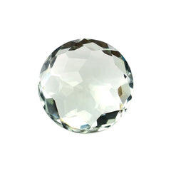 GREEN AMETHYST IRREGULAR CUT BRIOLETTE ROUND (C-1/CLEAN) 10.00MM 3.25 Cts.