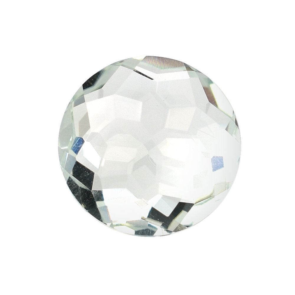 GREEN AMETHYST IRREGULAR CUT BRIOLETTE ROUND (C-3/CLEAN) 10.00MM 3.00 Cts.