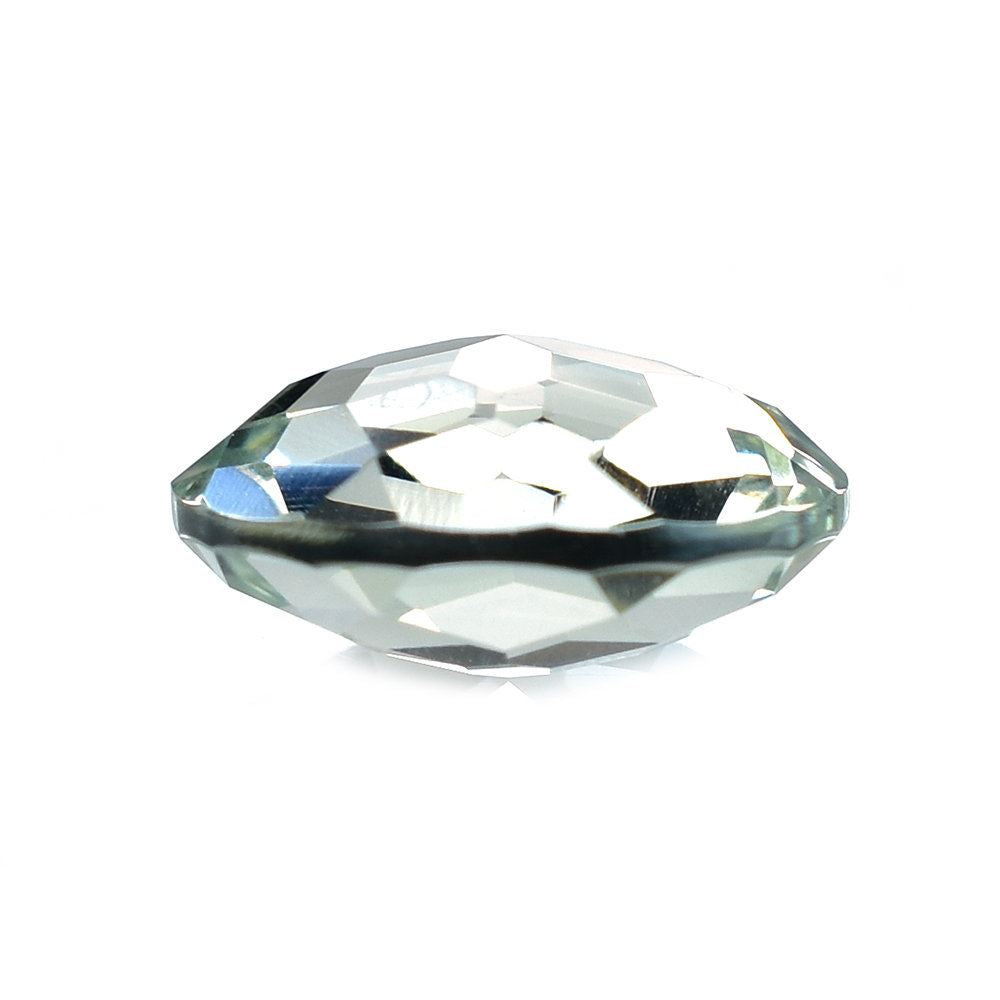 GREEN AMETHYST IRREGULAR CUT BRIOLETTE ROUND (C-3/CLEAN) 10.00MM 3.00 Cts.