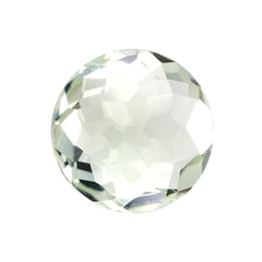 GREEN AMETHYST IRREGULAR CUT BRIOLETTE ROUND (C-2/CLEAN) 12.00MM 4.98 Cts.