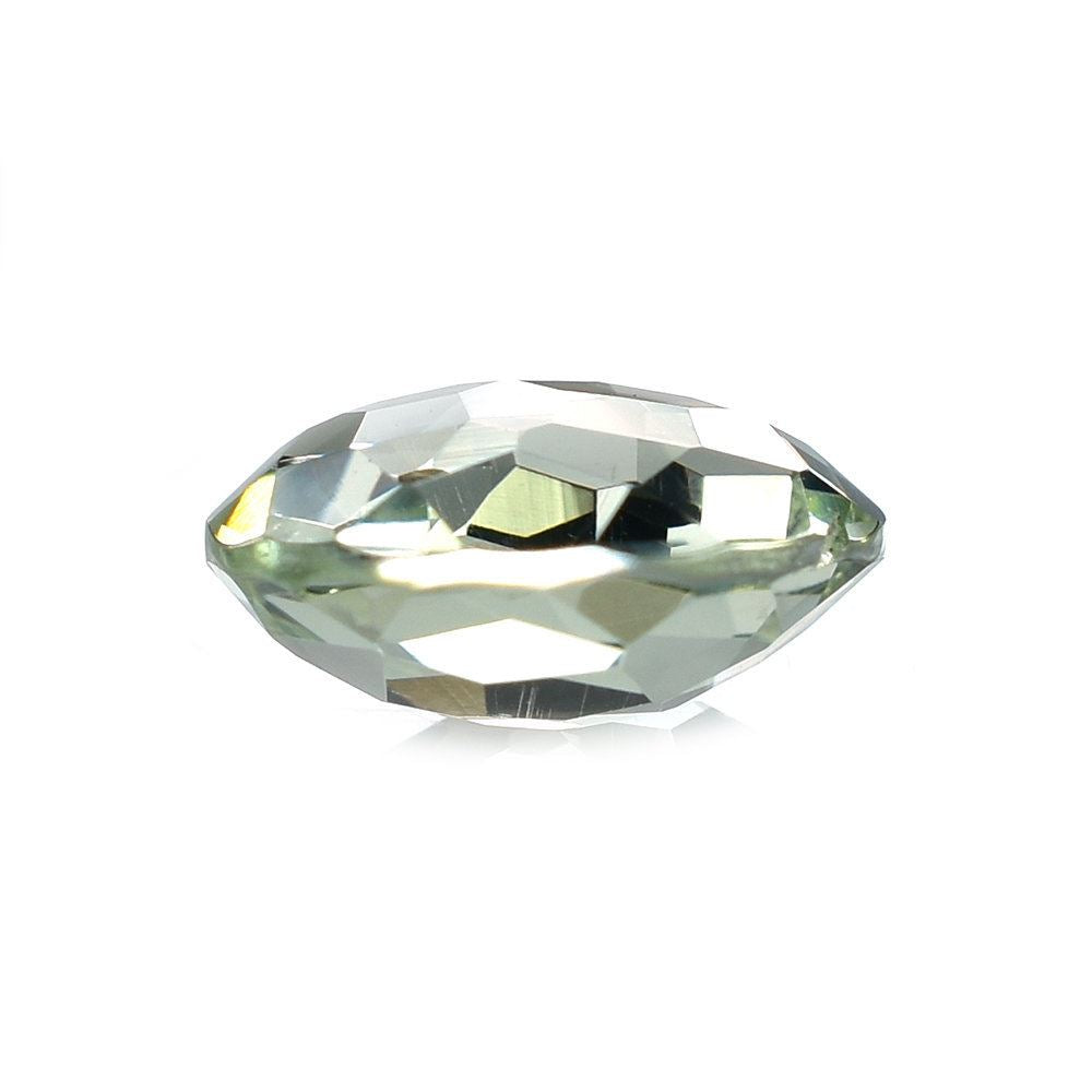 GREEN AMETHYST IRREGULAR CUT BRIOLETTE ROUND (C-2/CLEAN) 10.00MM 3.02 Cts.
