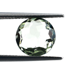 GREEN AMETHYST IRREGULAR CUT BRIOLETTE ROUND (C-2/CLEAN) 10.00MM 3.02 Cts.
