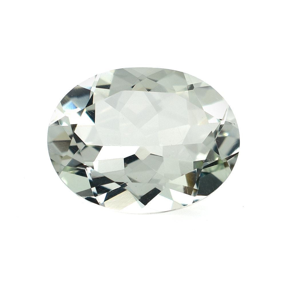 GREEN AMETHYST CUT OVAL (C-2/CLEAN) 13X10MM 4.40 Cts.