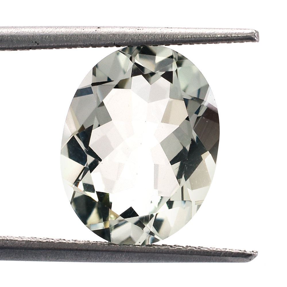 GREEN AMETHYST CUT OVAL (C-2/CLEAN) 13X10MM 4.40 Cts.