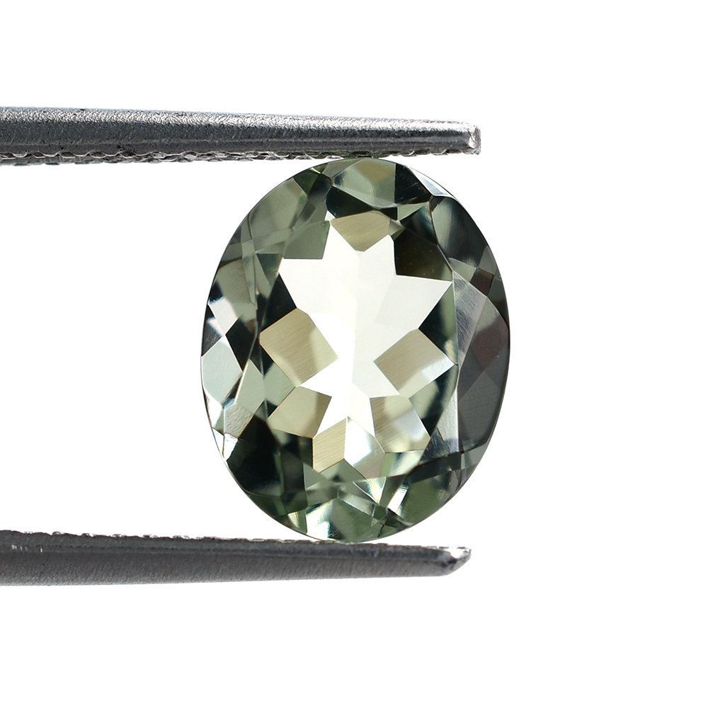 GREEN AMETHYST CUT OVAL (C-1/CLEAN) 10X8MM 2.35 Cts.