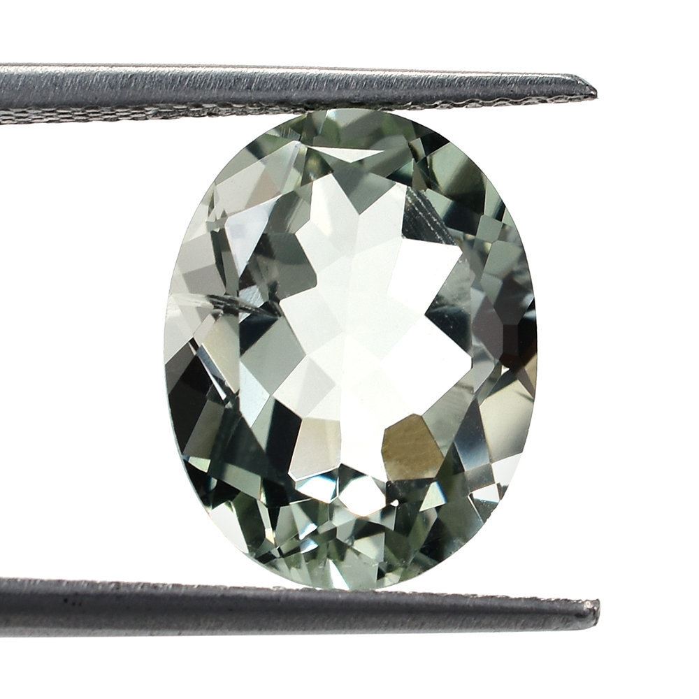 GREEN AMETHYST CUT OVAL (C-1/HI) 13X10MM 5.05 Cts.