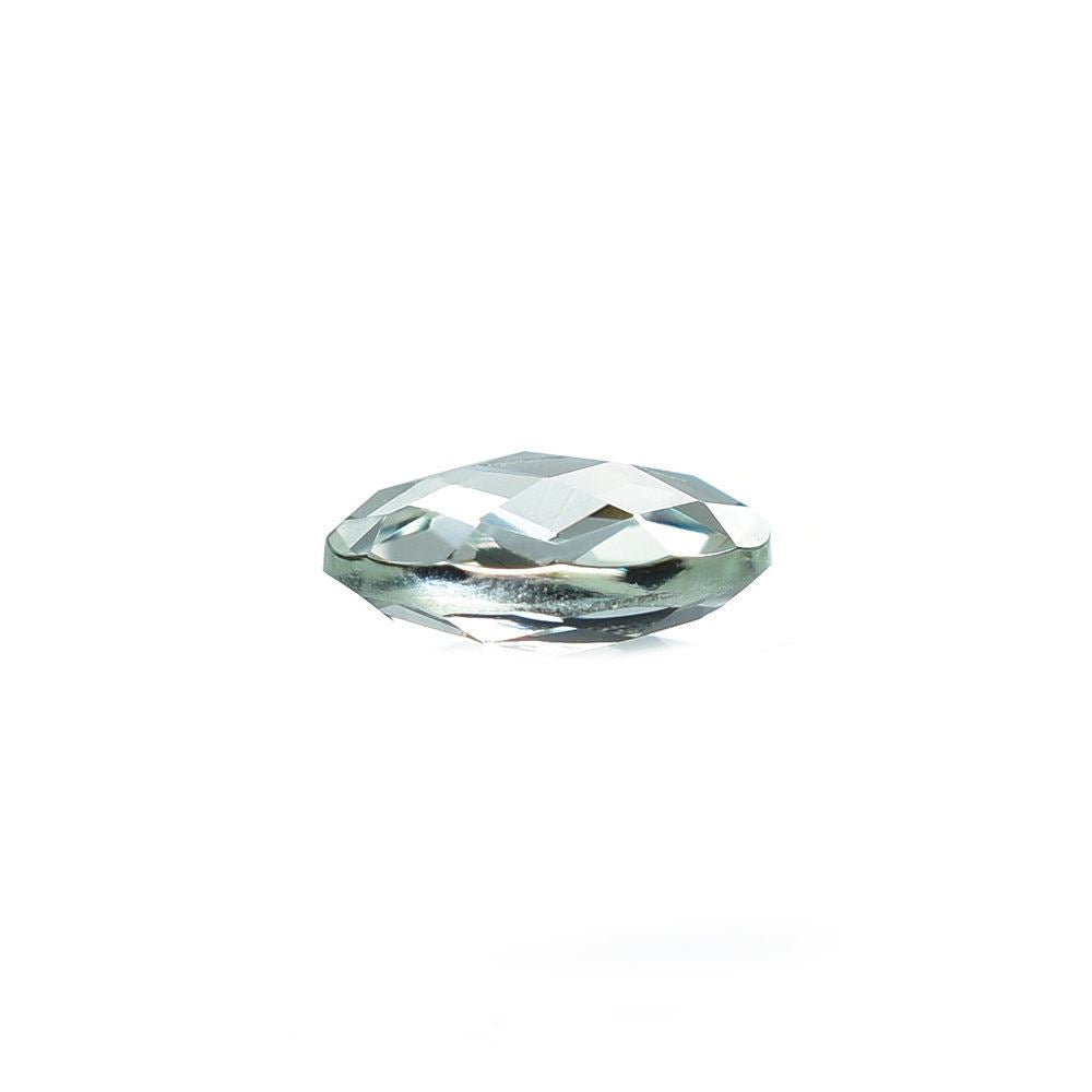 GREEN AMETHYST CHECKER CUT BRIOLETTE OVAL (C-3/SI) 7X5MM 0.75 Cts.