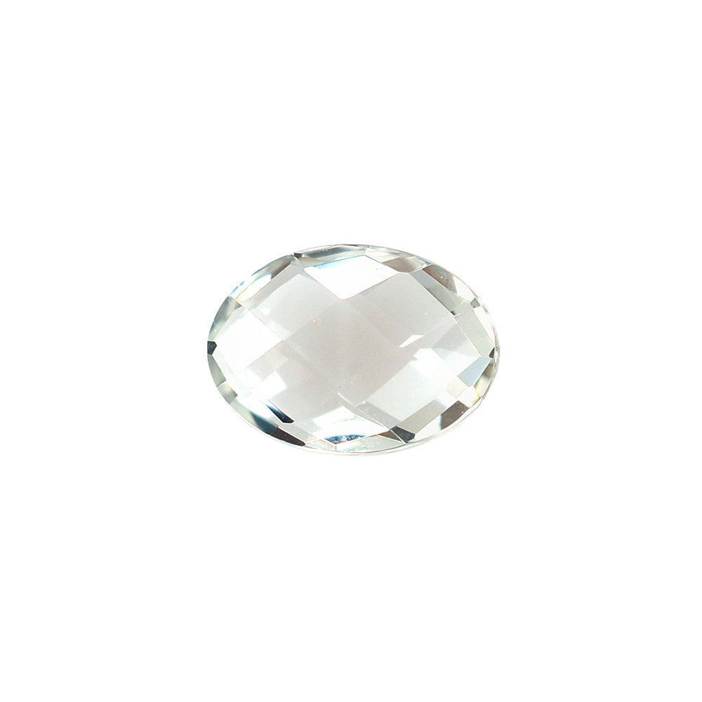 GREEN AMETHYST CHECKER CUT BRIOLETTE OVAL (C-3/CLEAN) 7X5MM 0.68 Cts.