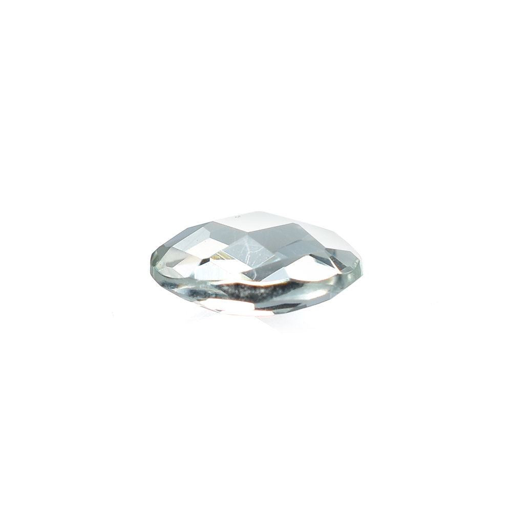GREEN AMETHYST CHECKER CUT BRIOLETTE OVAL (C-3/CLEAN) 7X5MM 0.68 Cts.