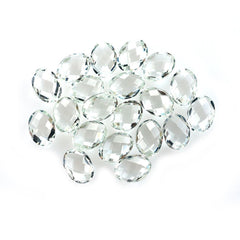 GREEN AMETHYST CHECKER CUT BRIOLETTE OVAL (C-3/CLEAN) 7X5MM 0.68 Cts.