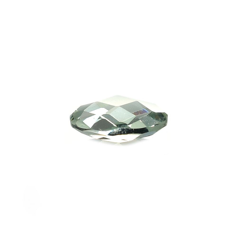 GREEN AMETHYST CHECKER CUT BRIOLETTE OVAL (C-1/CLEAN) 7X5MM 0.73 Cts.