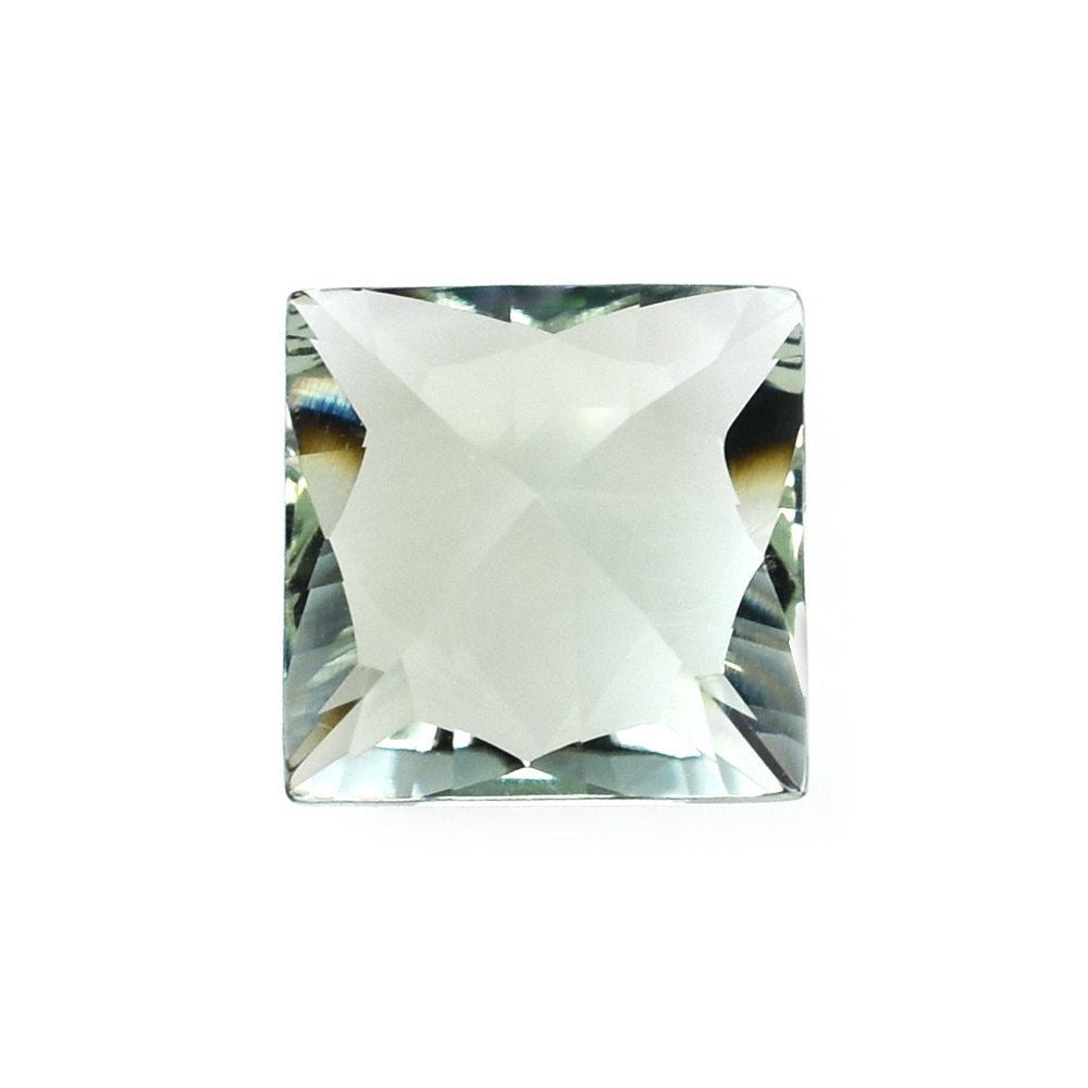 GREEN AMETHYST SCALLOPED TABLE CUT TOP SQUARE (SPECIAL/CLEAN) 8X8MM 2.45 Cts.