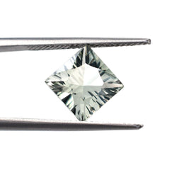 GREEN AMETHYST SCALLOPED TABLE CUT TOP SQUARE (SPECIAL/CLEAN) 8X8MM 2.45 Cts.