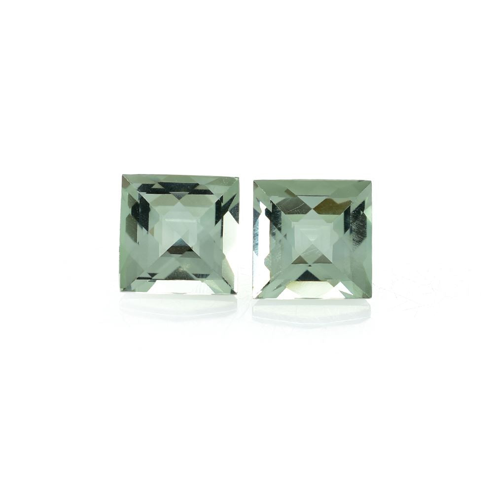 GREEN AMETHYST CHECKER CUT SQUARE (C-2/CLEAN) 8.00X8.00 MM 2.28 Cts.