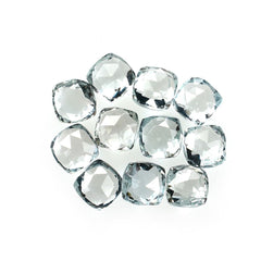 GREEN AMETHYST ROSE CUT BRIOLETTE CUSHION (C-2/CLEAN) 3.00X3.00 MM 0.19 Cts.