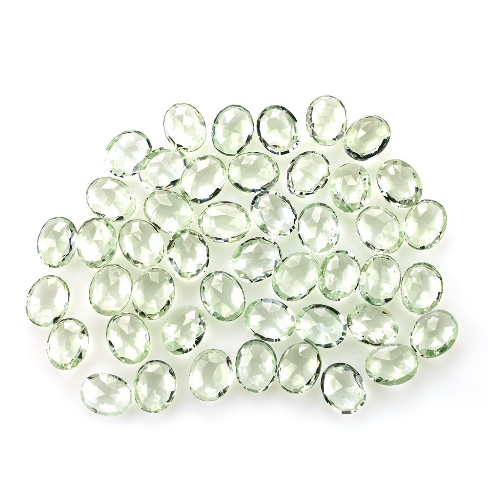 GREEN AMETHYST ROSE CUT BRIOLETTE OVAL (C3/CLEAN) 10.00X8.00 MM 2.22 Cts.