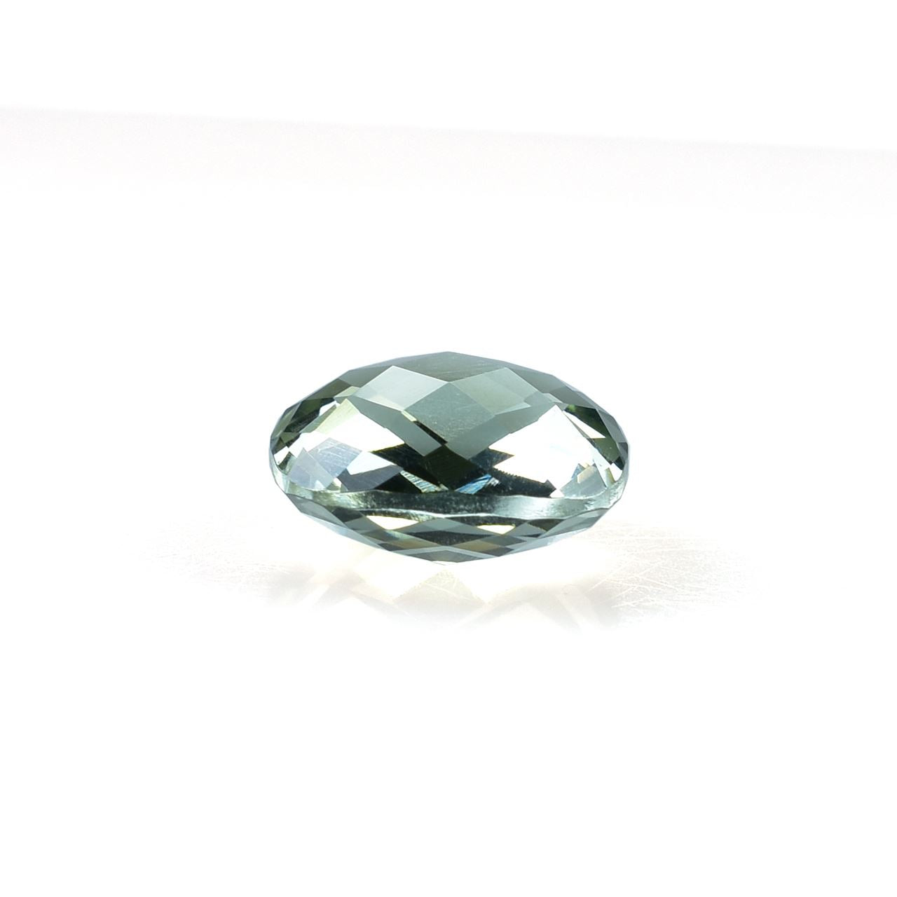 GREEN AMETHYST CHECKER BRIOLETTE CUSHION (SPECIAL) (CLEAN) 10.00X10.00 MM 6.15 Cts.