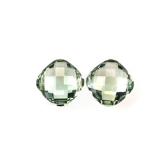 GREEN AMETHYST CHECKER BRIOLETTE CUSHION (SPECIAL) (CLEAN) 10.00X10.00 MM 6.15 Cts.
