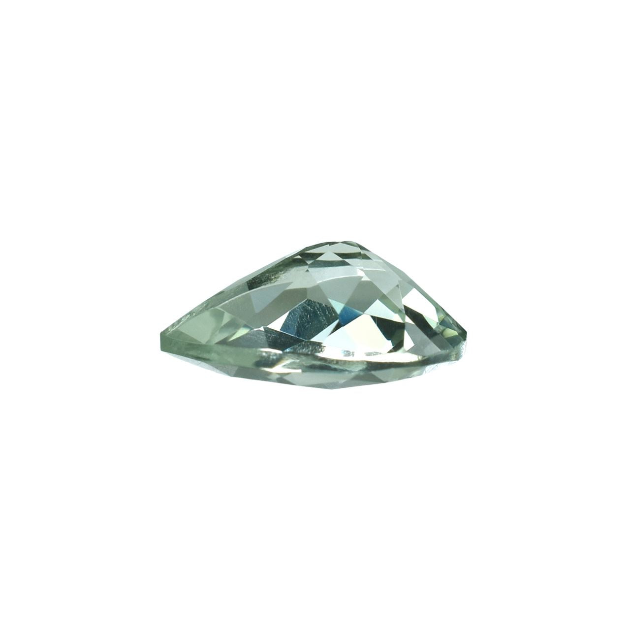 GREEN AMETHYST CHECKER CUT TOP PEAR (SPECIAL)(CLEAN) 14.00X10.00 MM 4.20 Cts.