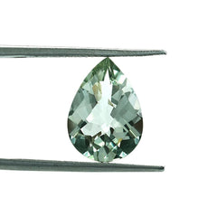 GREEN AMETHYST CHECKER CUT TOP PEAR (SPECIAL)(CLEAN) 14.00X10.00 MM 4.20 Cts.