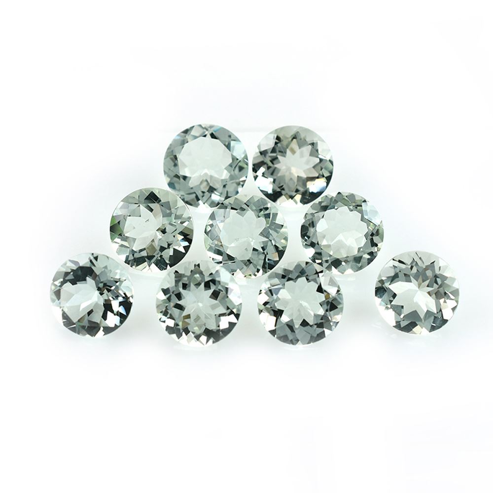 GREEN AMETHYST CUT ROUND (C-1)(CLEAN) 10.00X10.00 MM 3.24 Cts.