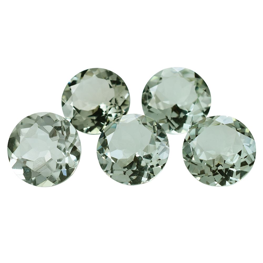 GREEN AMETHYST CUT ROUND (C-2)(CLEAN) 11.00X11.00 MM 3.76 Cts.