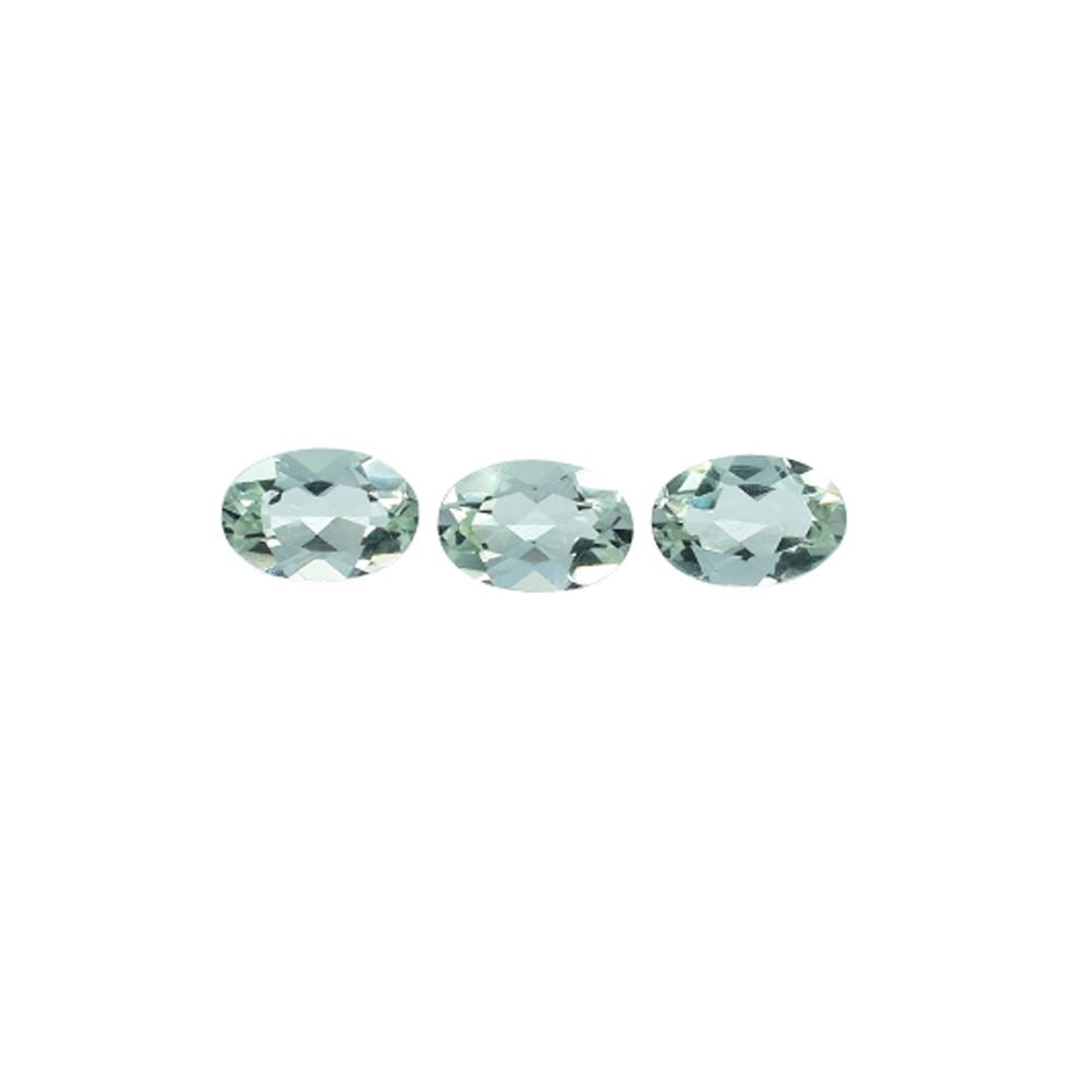 GREEN AMETHYST CUT OVAL (C-1)(CLEAN) 6.00X4.00 MM 0.43 Cts.