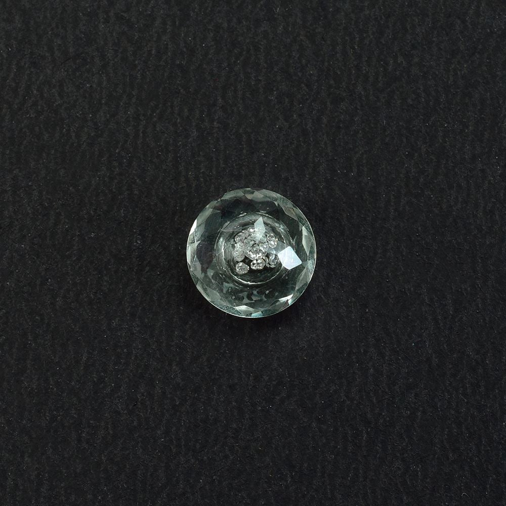 GREEN AMETHYST (WITH INSIDE DIAMOND) CUT ROUND 7.00X7.00 MM 1.10 Cts.
