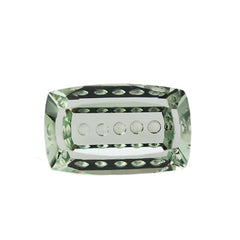 GREEN AMETHYST BUBBLE LINE CUSHION 16X10MM 7.30 Cts.