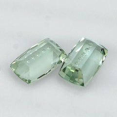 GREEN AMETHYST BUBBLE LINE CUSHION 16X10MM 7.30 Cts.