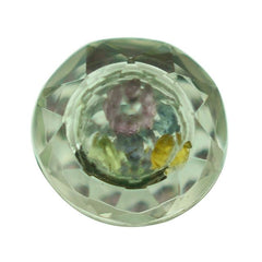 GREEN AMETHYST ON TOP CRYSTAL AT BACK CUT ROUND 8MM 1.83 Cts.
