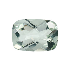 GREEN AMETHYST CHECKER CUT CUSHION 14X10MM 6.15 Cts.