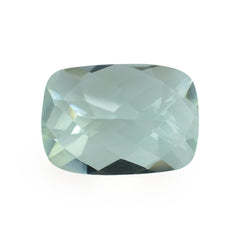 GREEN AMETHYST CHECKER CUT CUSHION 14X10MM 6.15 Cts.
